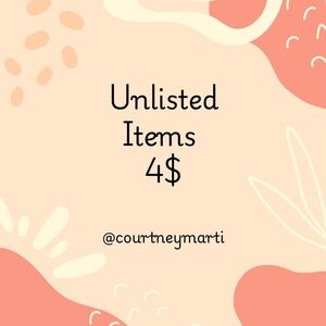 4$ UNLISTED ITEMS for LIVE SHOW ONLY